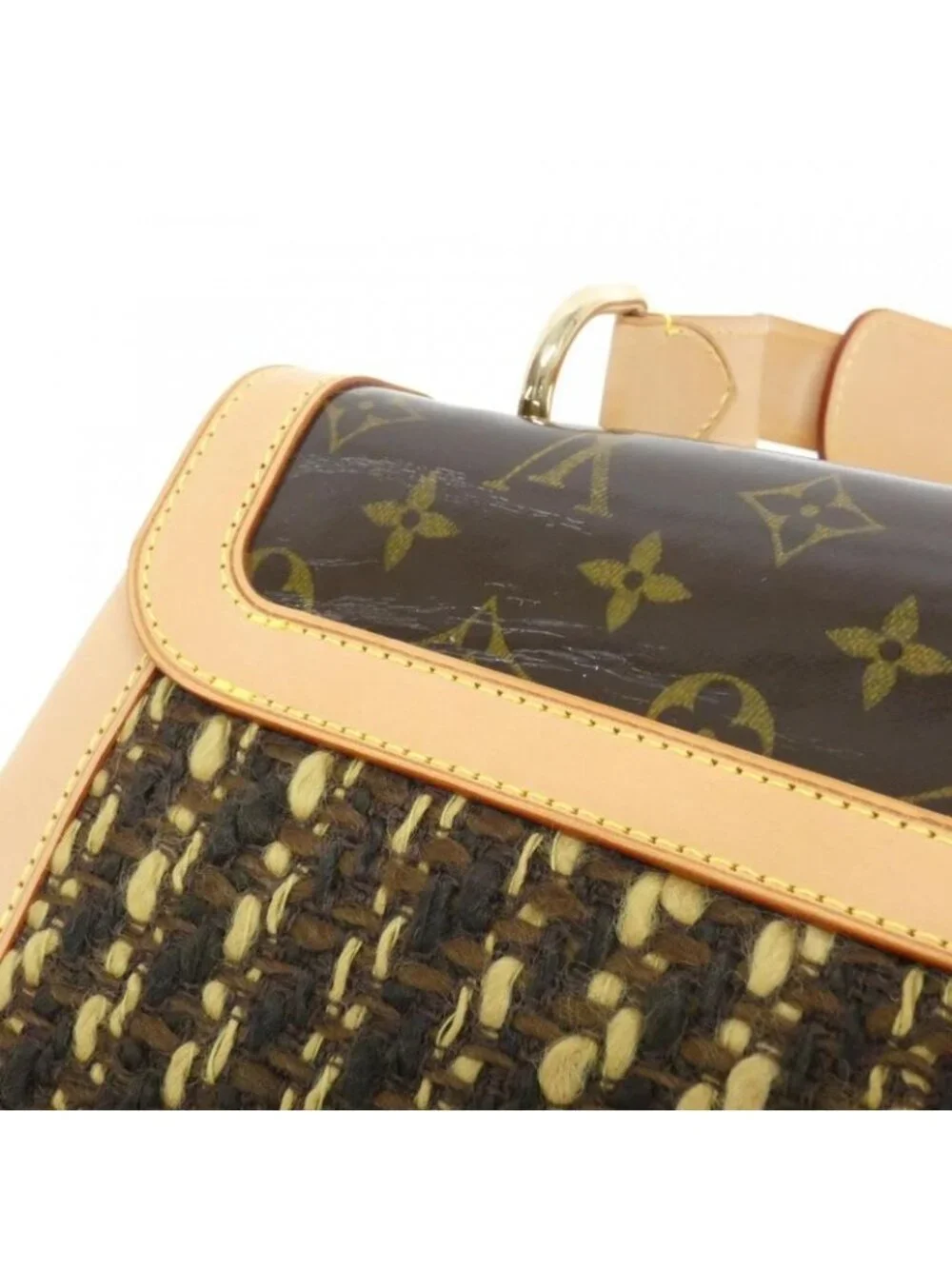 Louis Vuitton Monogram Tweed Tweedy Zip Bag Vintage - Picture 5 of 10